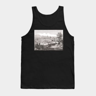 Oxford, city of dreaming spires, England, seen from the Abingdon Road, 19th century scene Tank Top